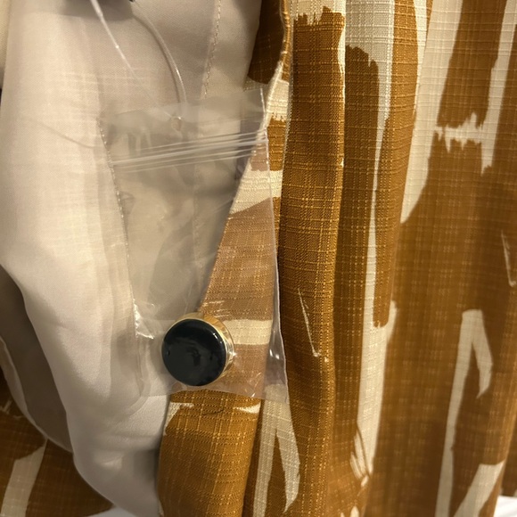 Orla Kiely Women's Midi Dress UK 14 USA 10 100% Silk V Neck Buttons New - Picture 5 of 8